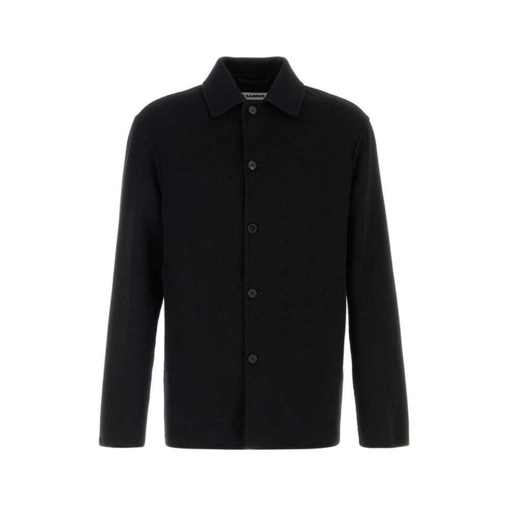 Jil Sander Men Black Wool Blend Shirt